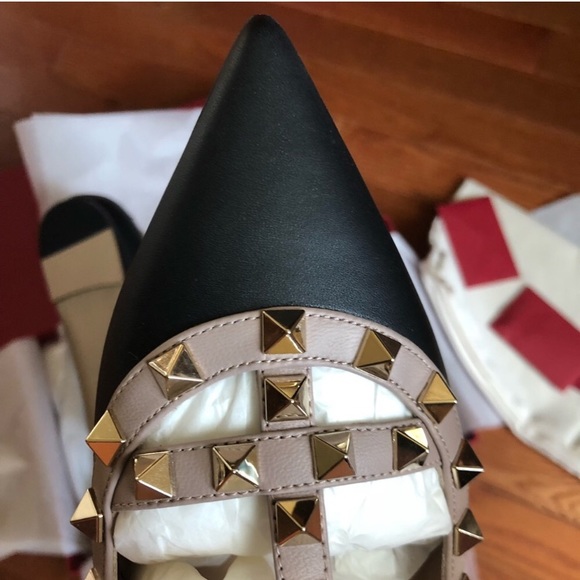 Valentino Rockstud Black Flats - Picture 5 of 7